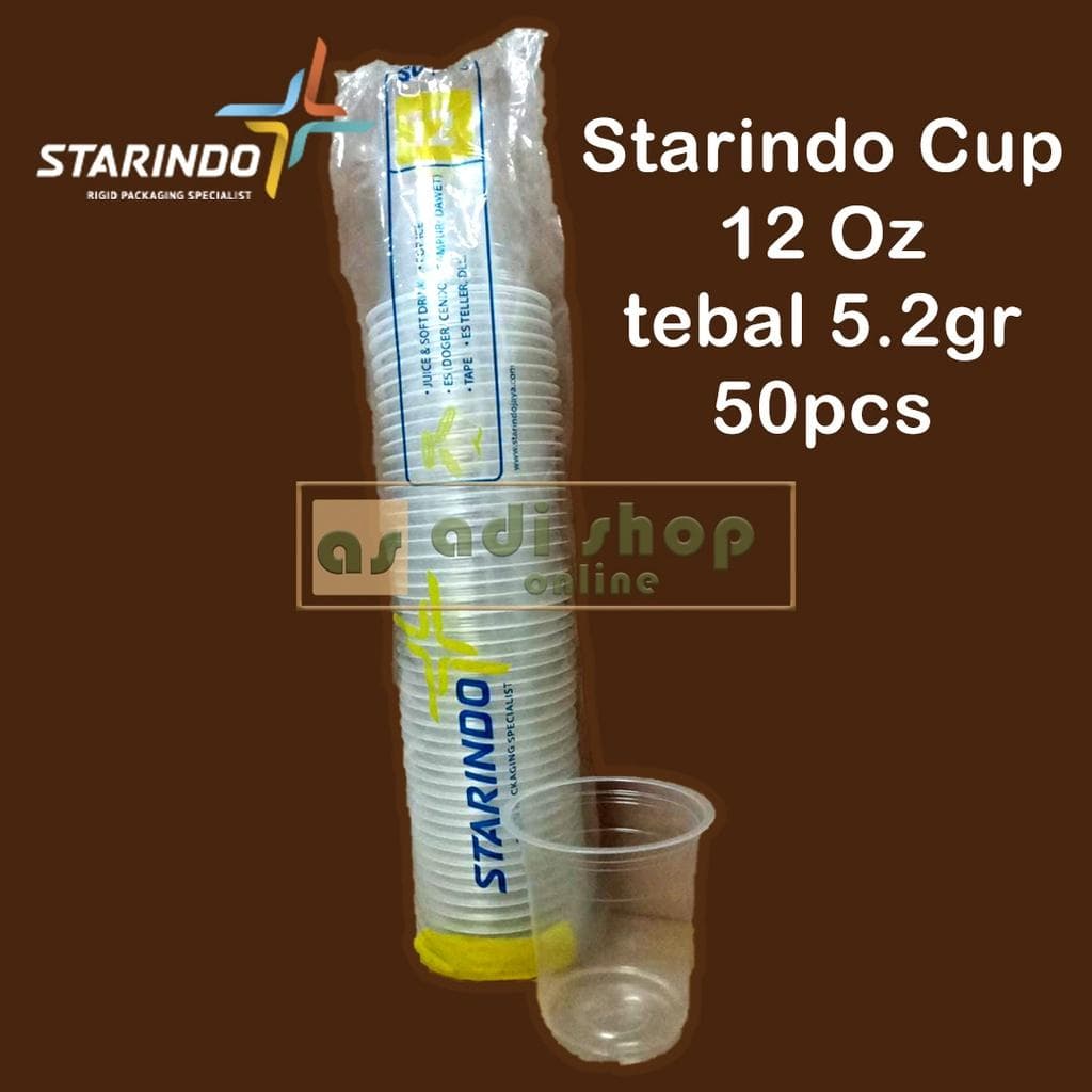 Starindo Cup 12oz Tebal 5.2gr — gelas-cup di Adijaya Bandung