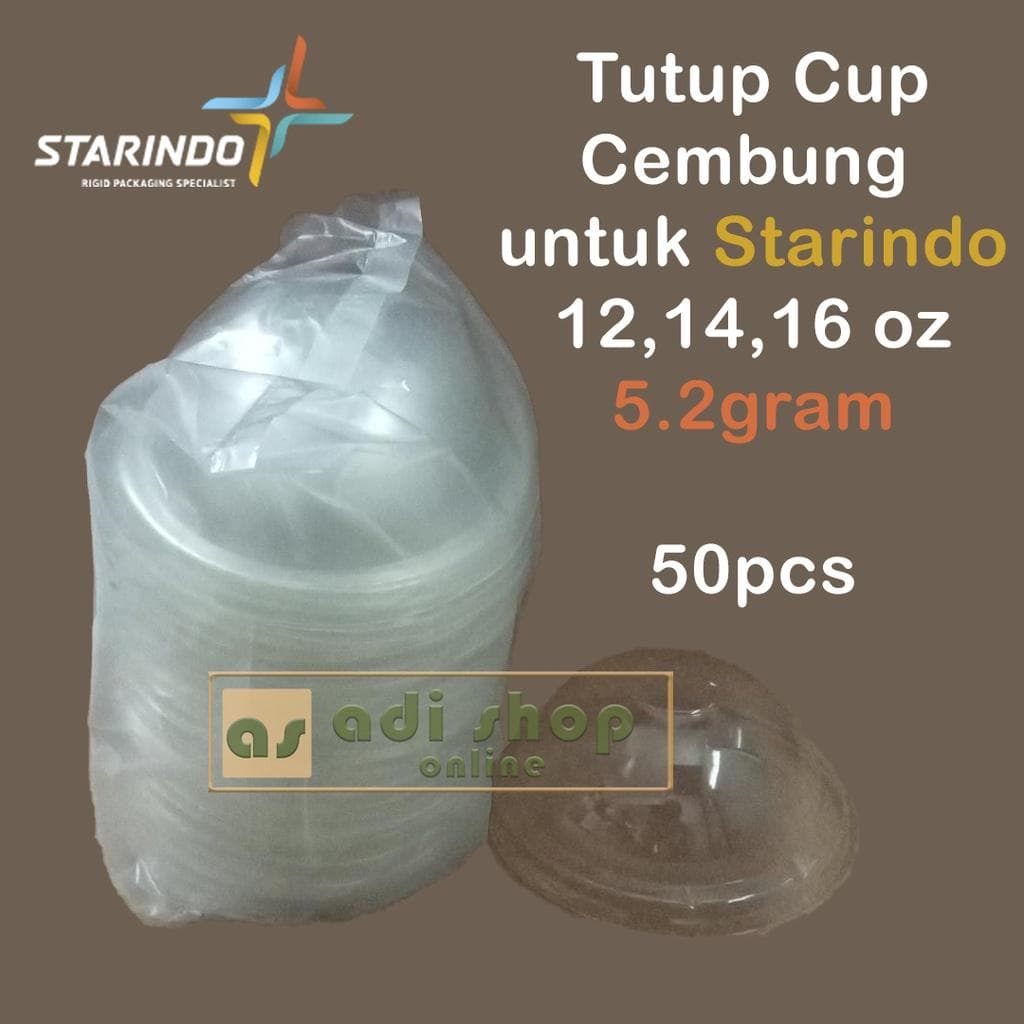 Tutup Cembung / Dome Lid DK Starindo 12, 14, 16oz 5.2gr — tutup-lid di Adijaya Bandung